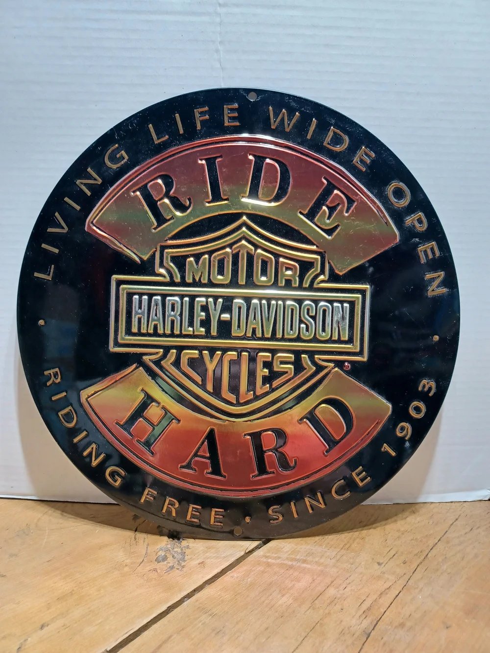 Harley-Davidson Ride Hard Motorcycle Sign 14